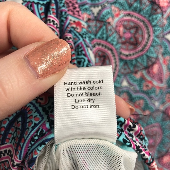 ASSETS BY SPANX One Piece Swimsuit Bloom Floral Print XL Ruched Slimming Shirred - Picture 11 of 12